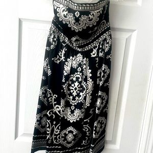 White house black market strapless dress